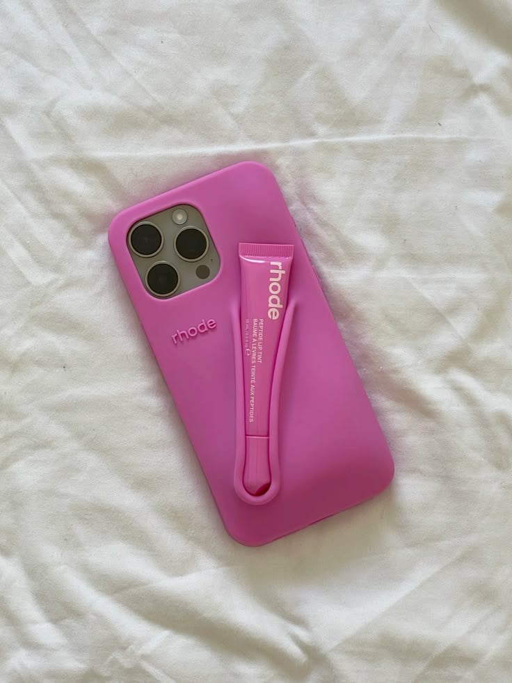 Rhode Phone Case Rose + Lip Gloss