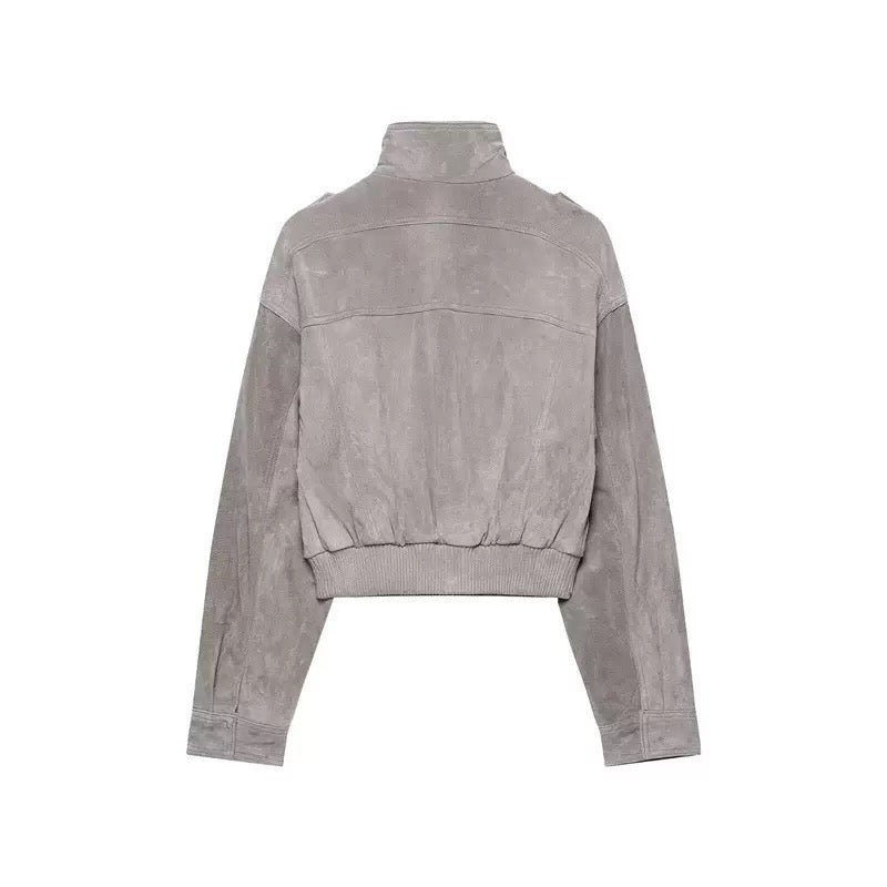 DALIA - Cropped Jacket - Grey