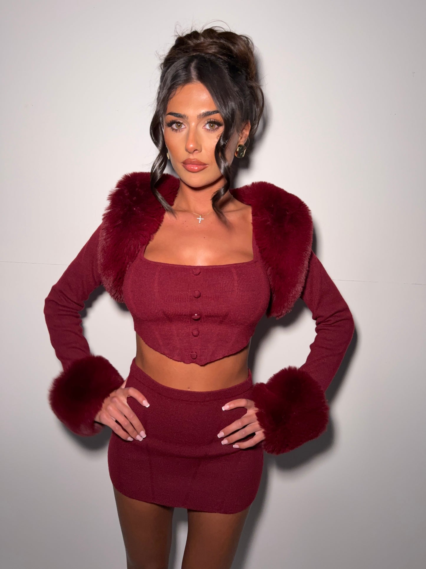 DALIA - Lovergirl Top & Shrug - Cherry