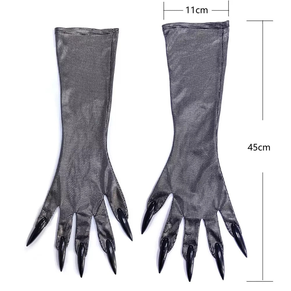 DALIA – Rhinestone Cat Mask & Claw Gloves Set