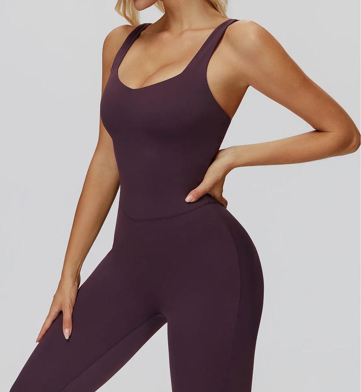 DALIA - Push-up yoga jumpsuit lang
