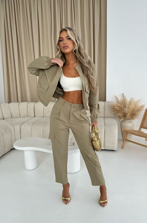 DALIA - Cargo Jacket - Taupe