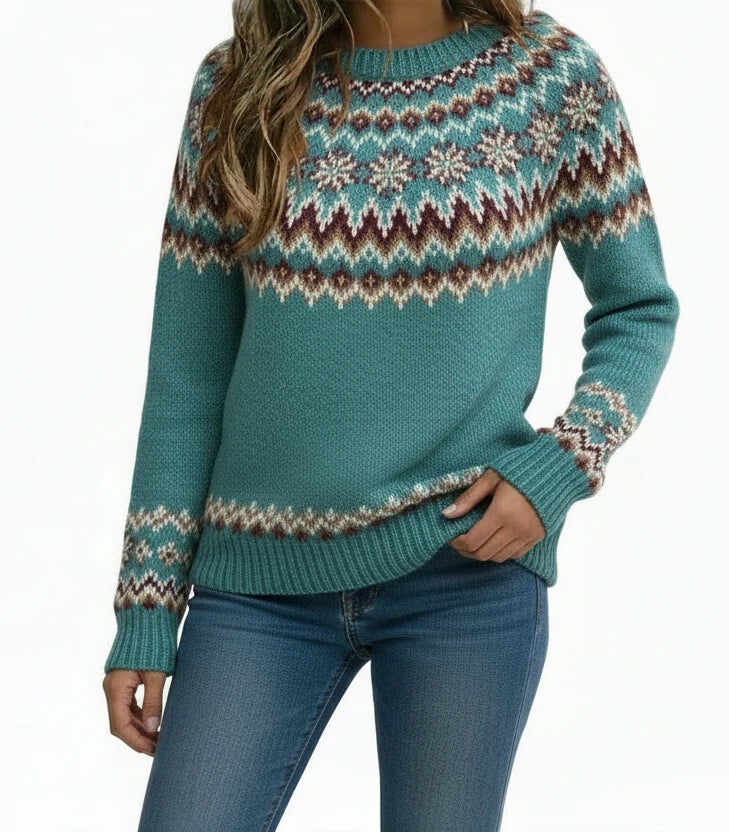 DALIA - Retro Wave Pattern Sweater
