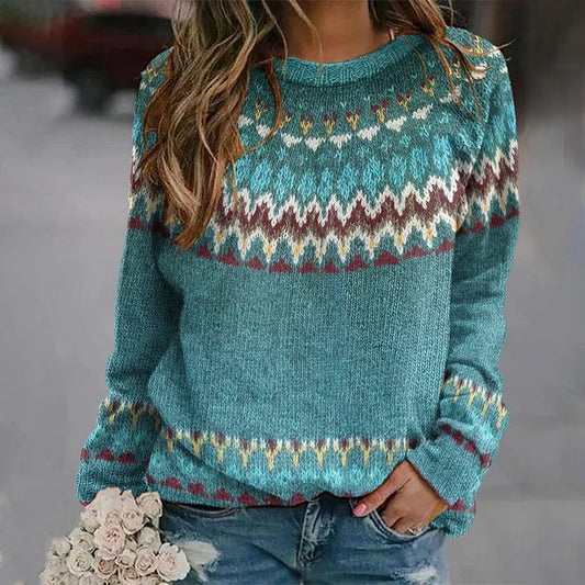 DALIA - Retro Wave Pattern Sweater