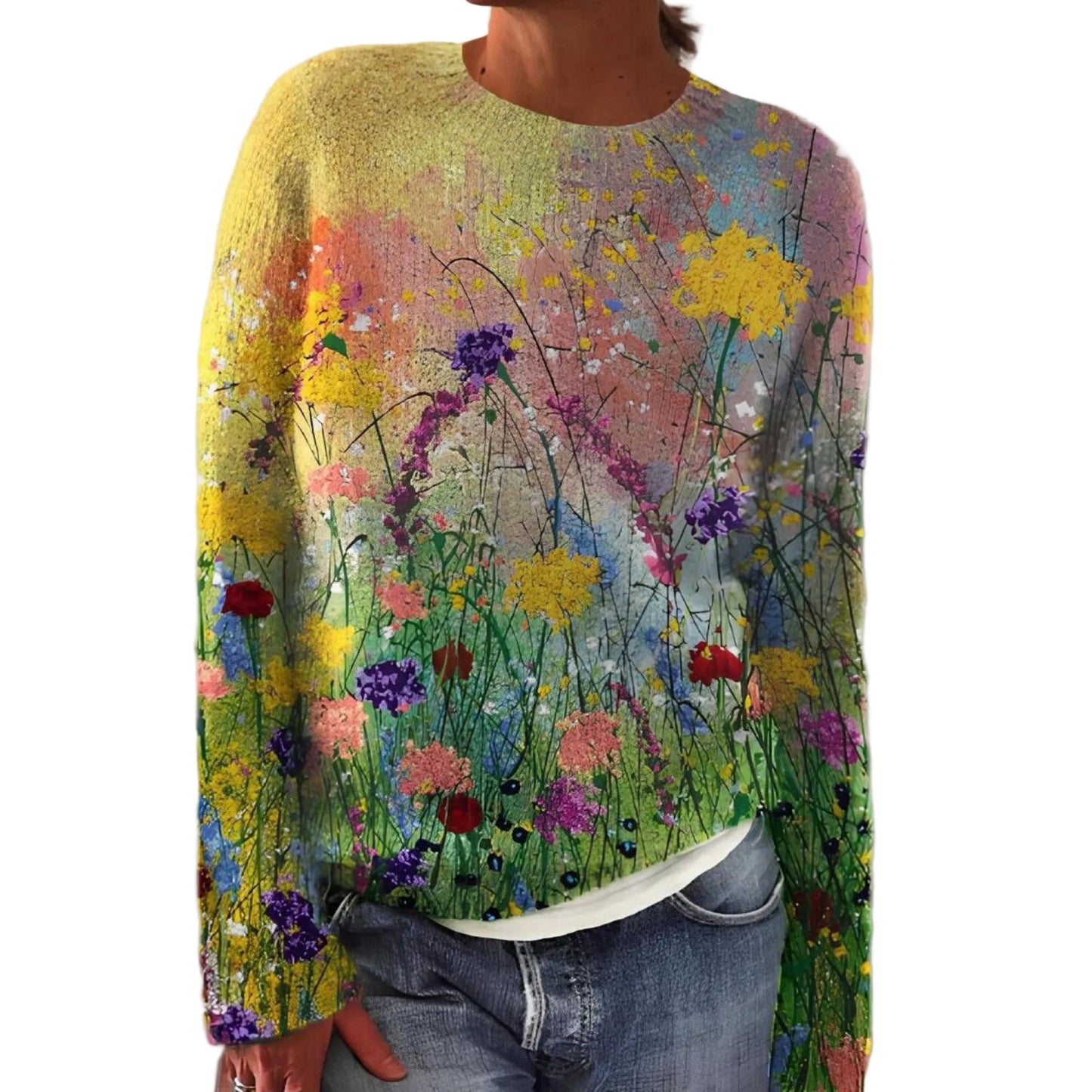 DALIA - Flowers Art Cozy Sweater