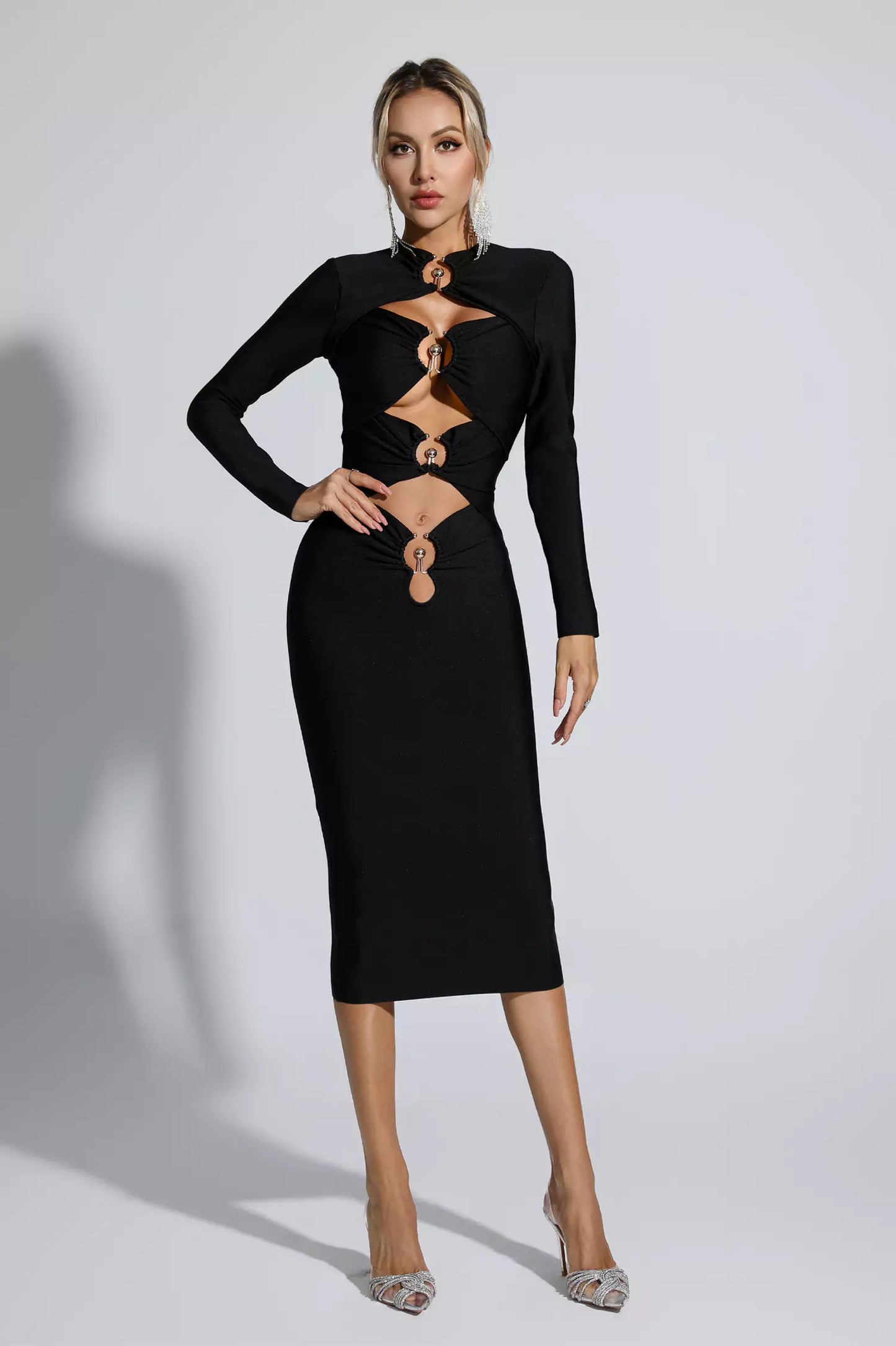 DALIA -  Cut Out Bandage Midi Dress
