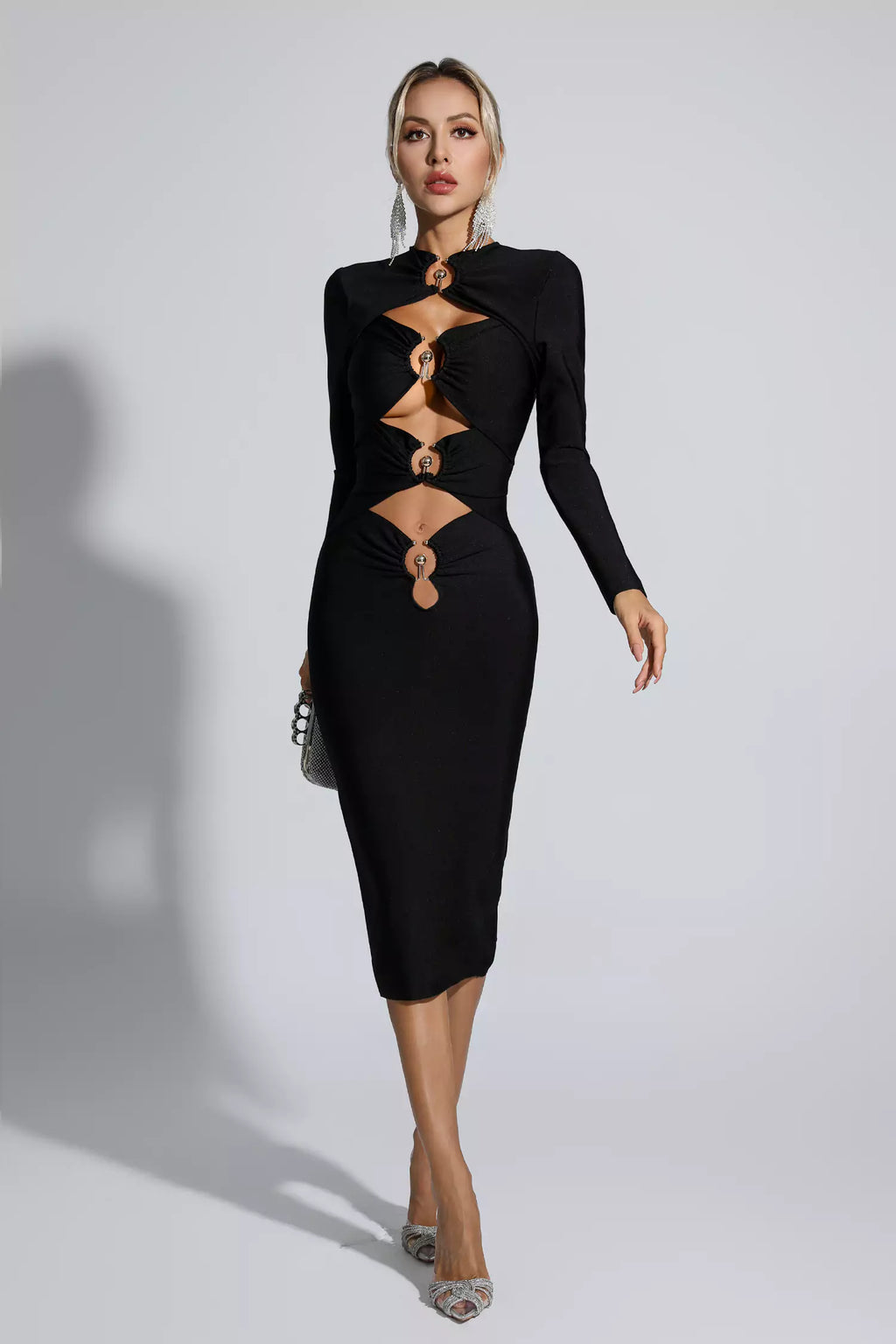 DALIA -  Cut Out Bandage Midi Dress