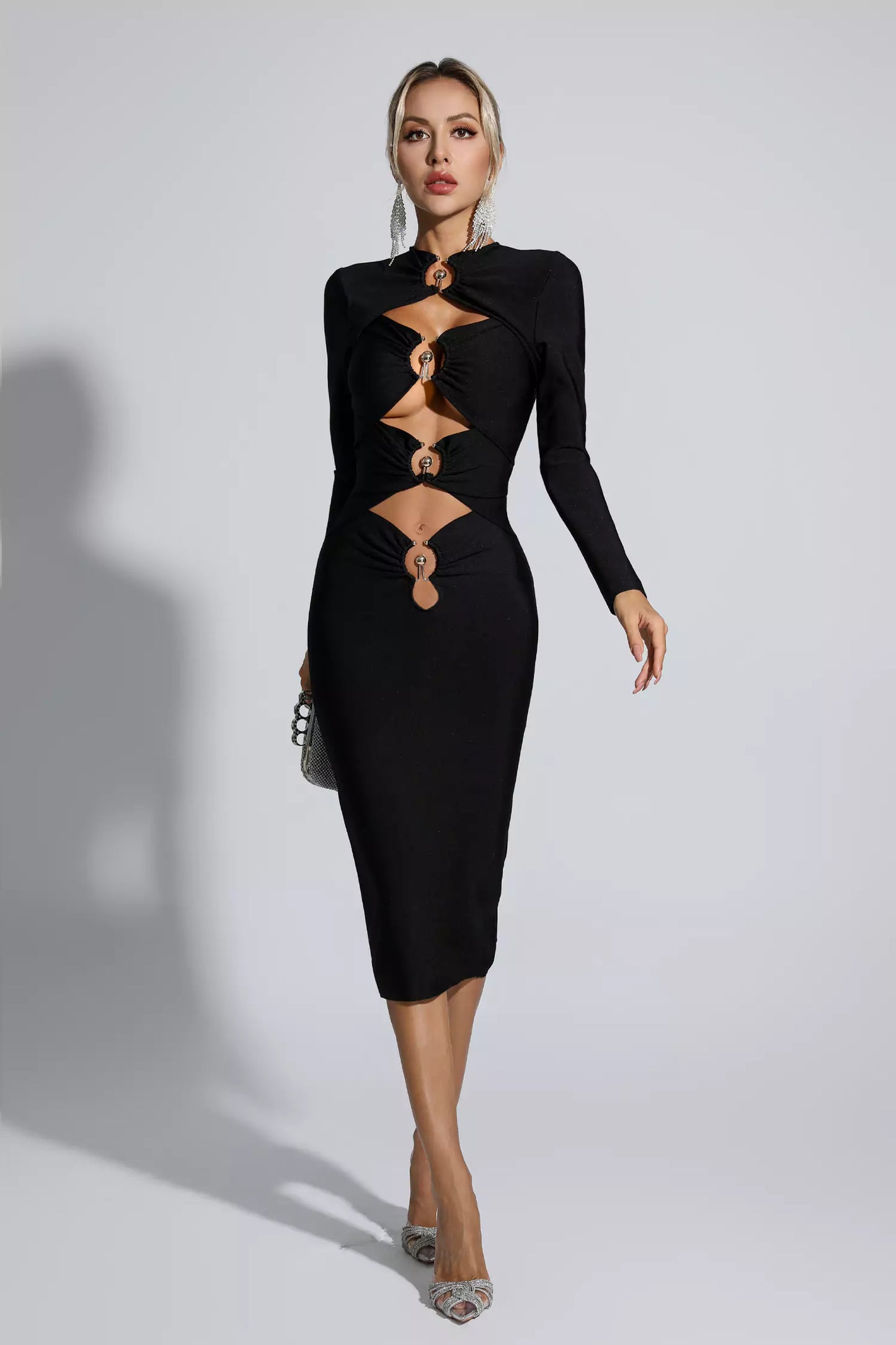 DALIA -  Cut Out Bandage Midi Dress