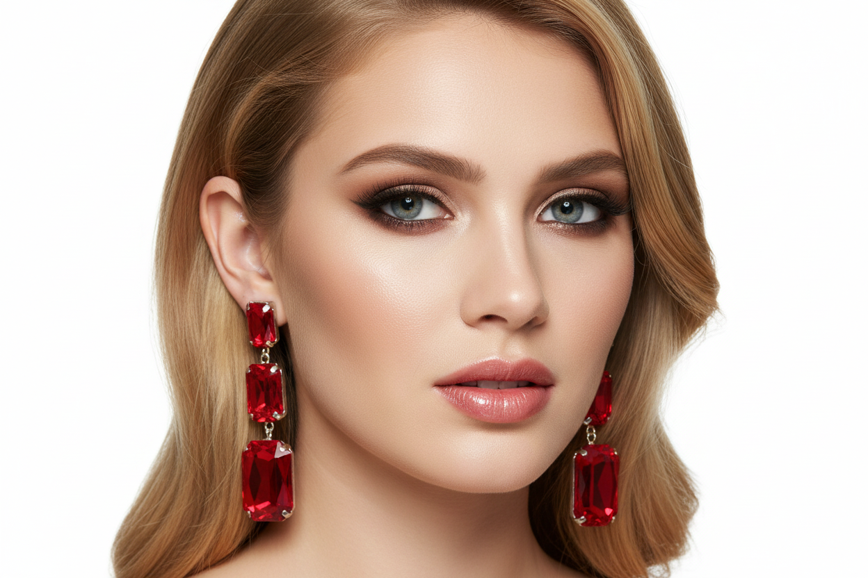 DALIA - Crystal Gem Drap Earrings