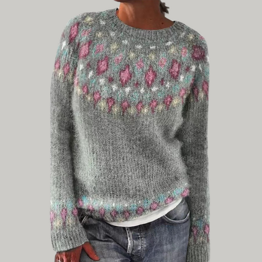 DALIA - Faith Patterned Knit Sweater