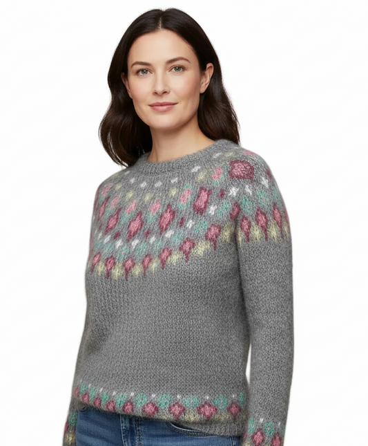 DALIA - Faith Patterned Knit Sweater