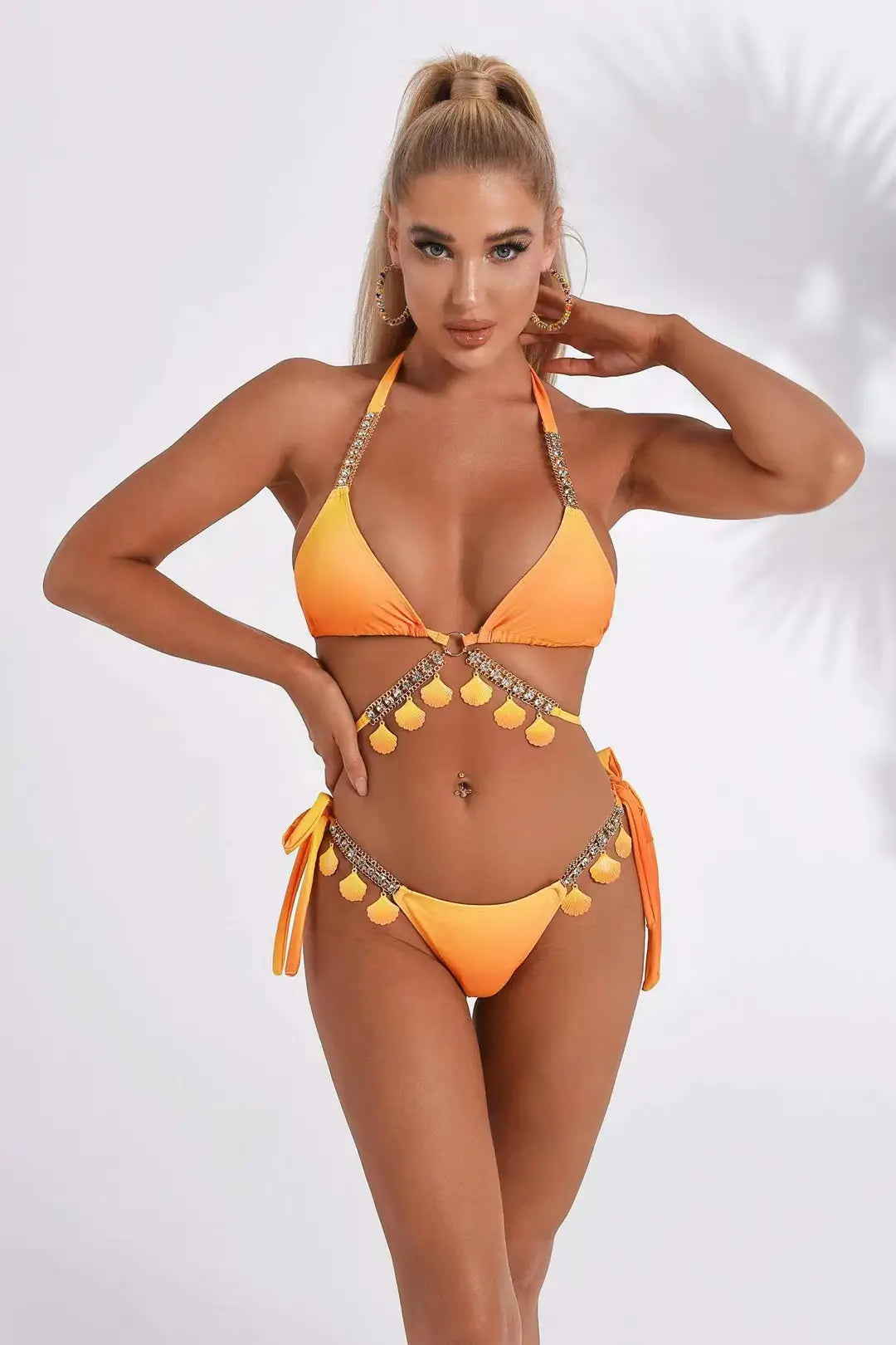 DALIA -  Gradient Orange Shell Bikini