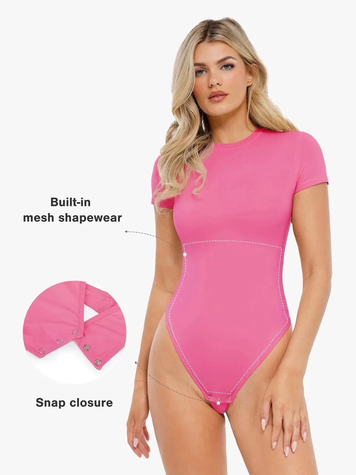 DALIA - Shapewear Cloudsense Short Sleeve Crew-Neck Bodysuit