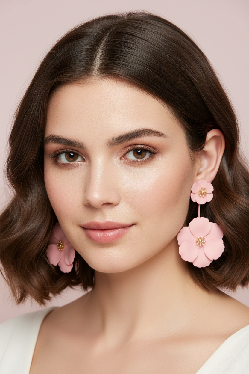 DALIA - Alloy Flower Long Earrings