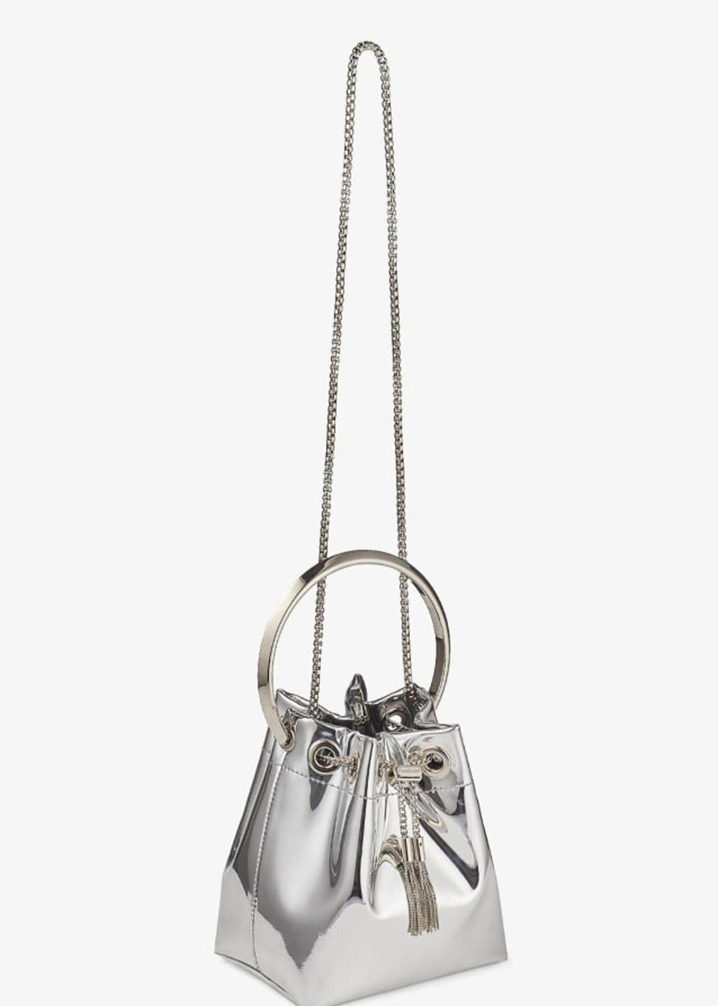 DALIA - Metallic Round Handles Bucket Bag