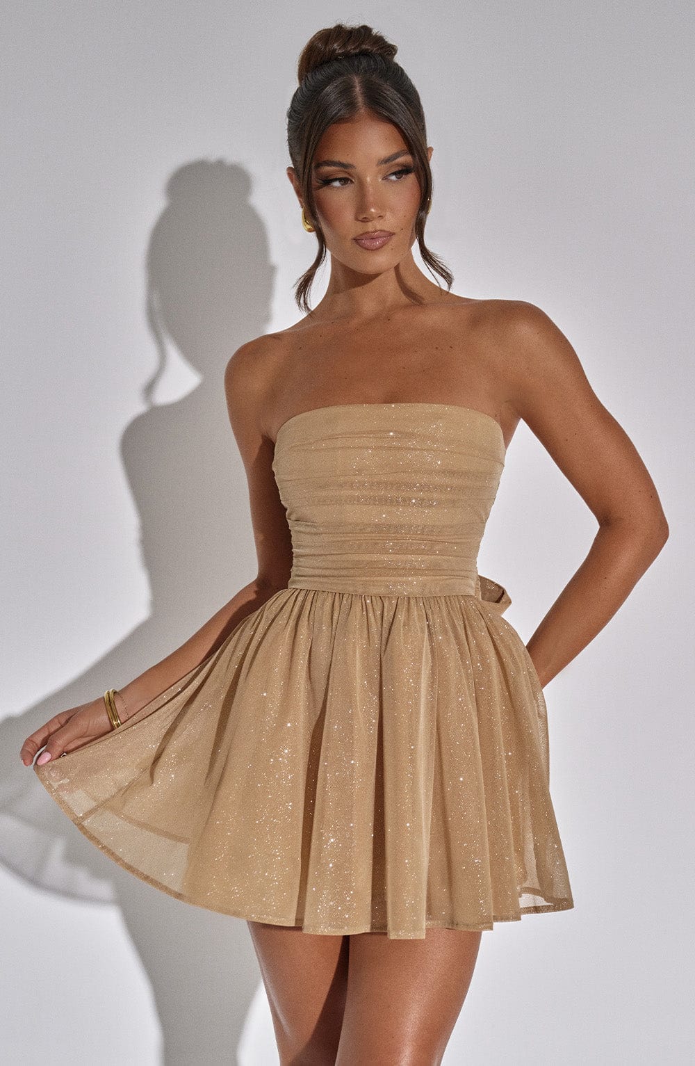 DALIA - Glitter Strapless Mini Dress
