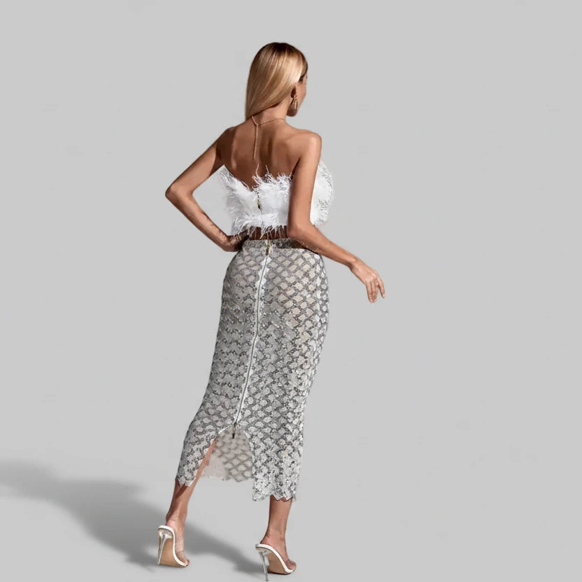 DALIA - Feather Sequin Bandage Exclusive Set