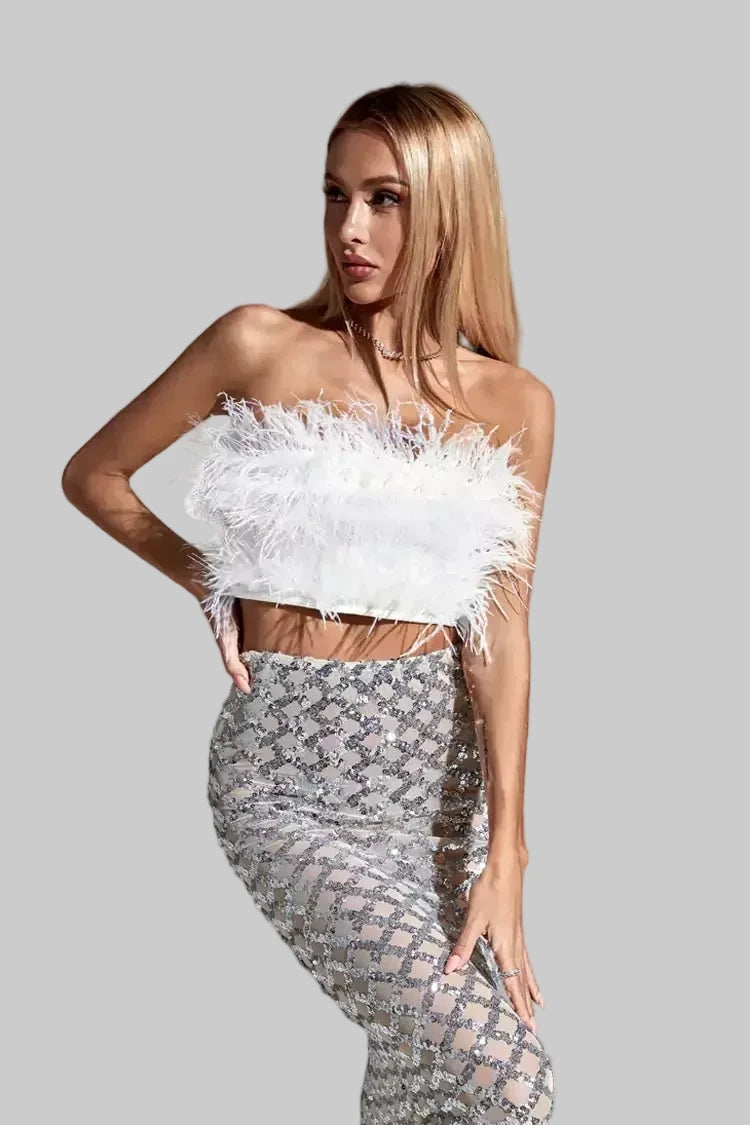 DALIA - Feather Sequin Bandage Exclusive Set