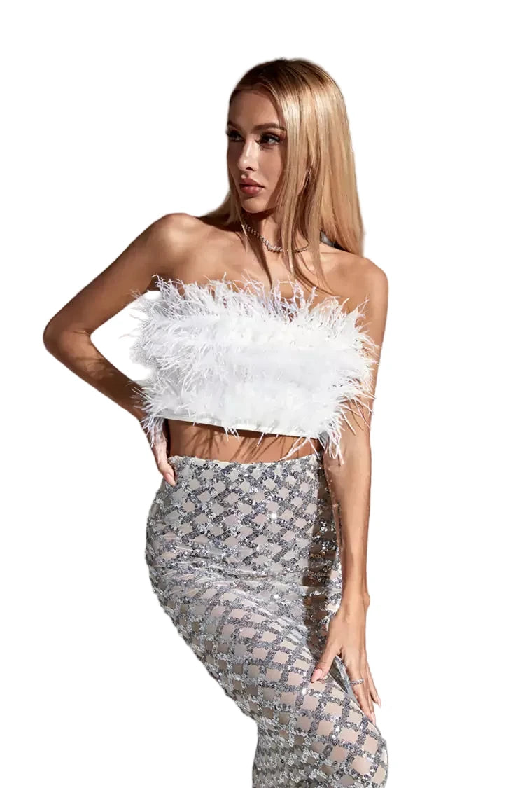 DALIA - Feather Sequin Bandage Exclusive Set
