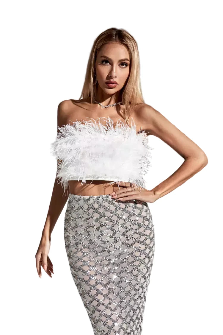 DALIA - Feather Sequin Bandage Exclusive Set