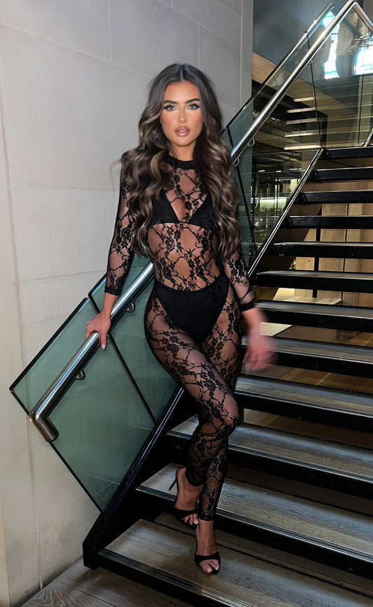 DALIA - Lace 3 Piece - Black