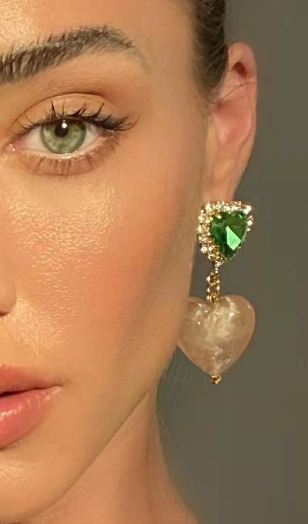 Kolczyki Brynlee Crystal w kształcie serca