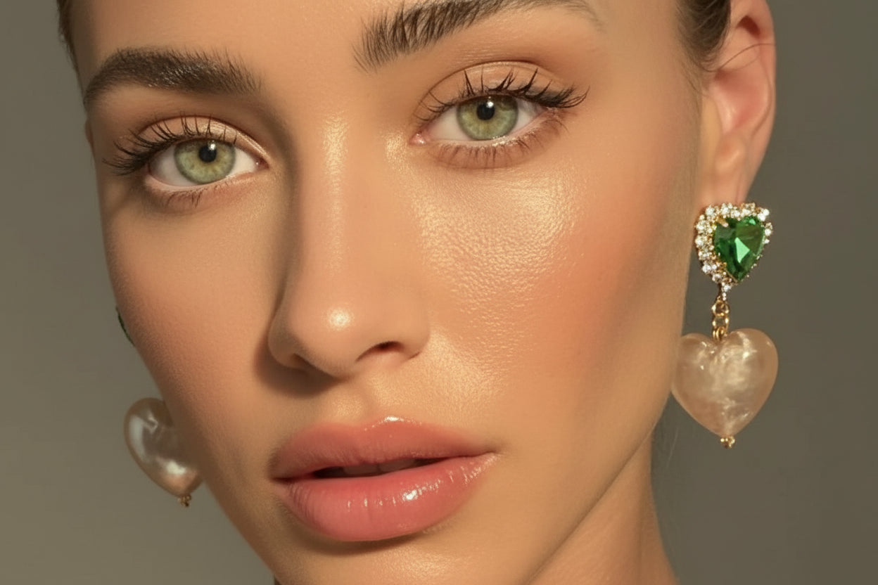 DALIA-  Crystal Heart Shaped Earrings