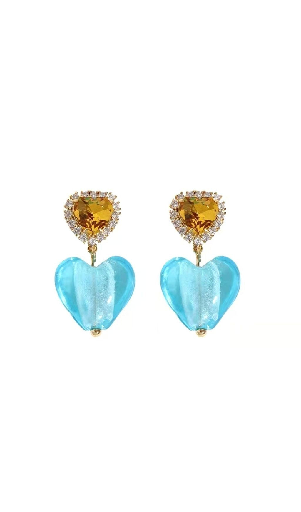 DALIA-  Crystal Heart Shaped Earrings
