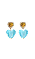 DALIA-  Crystal Heart Shaped Earrings
