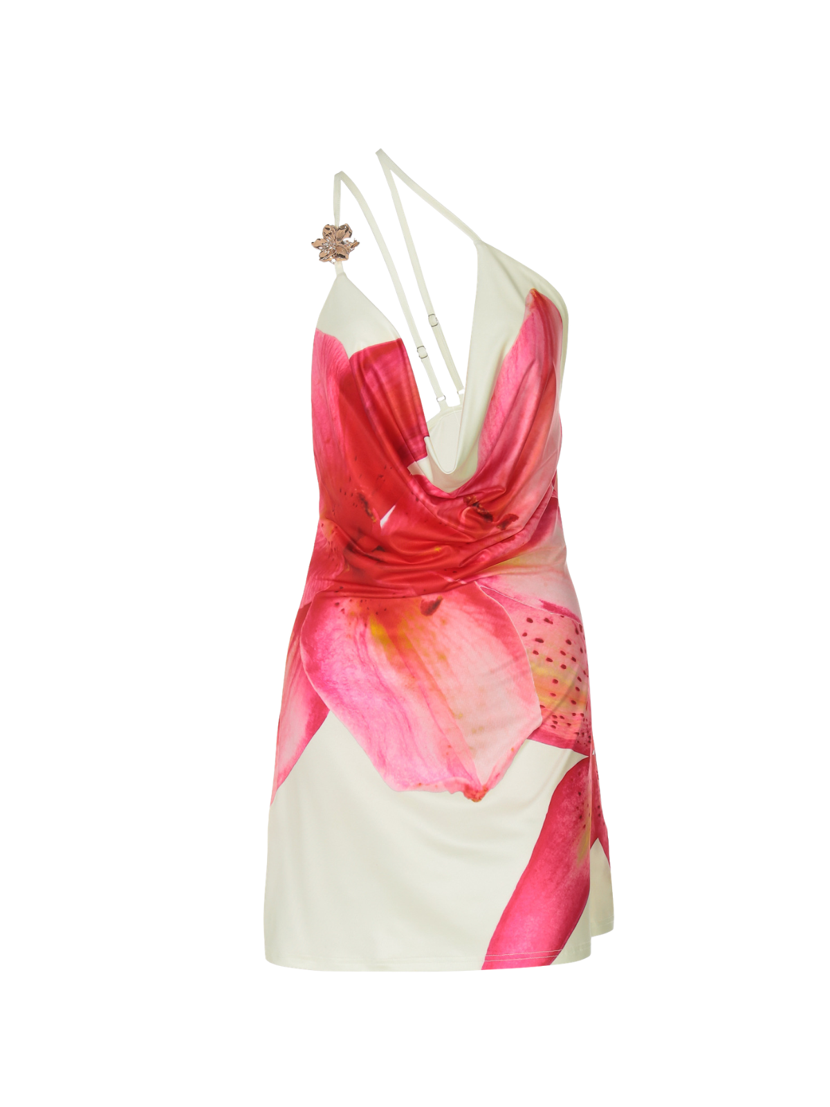 DALIA - Cowl Neck Floral Mini Dress