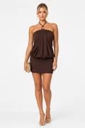 DALIA - Luxe Ring Dress - Brown