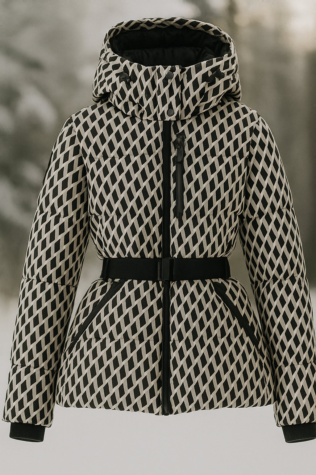 DALIA - Parka Elegant Windproof Skiing Jacket Lattice