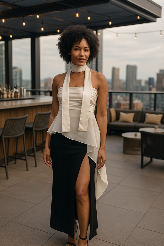 DALIA - Romantic Gathered Sheer Tube Top