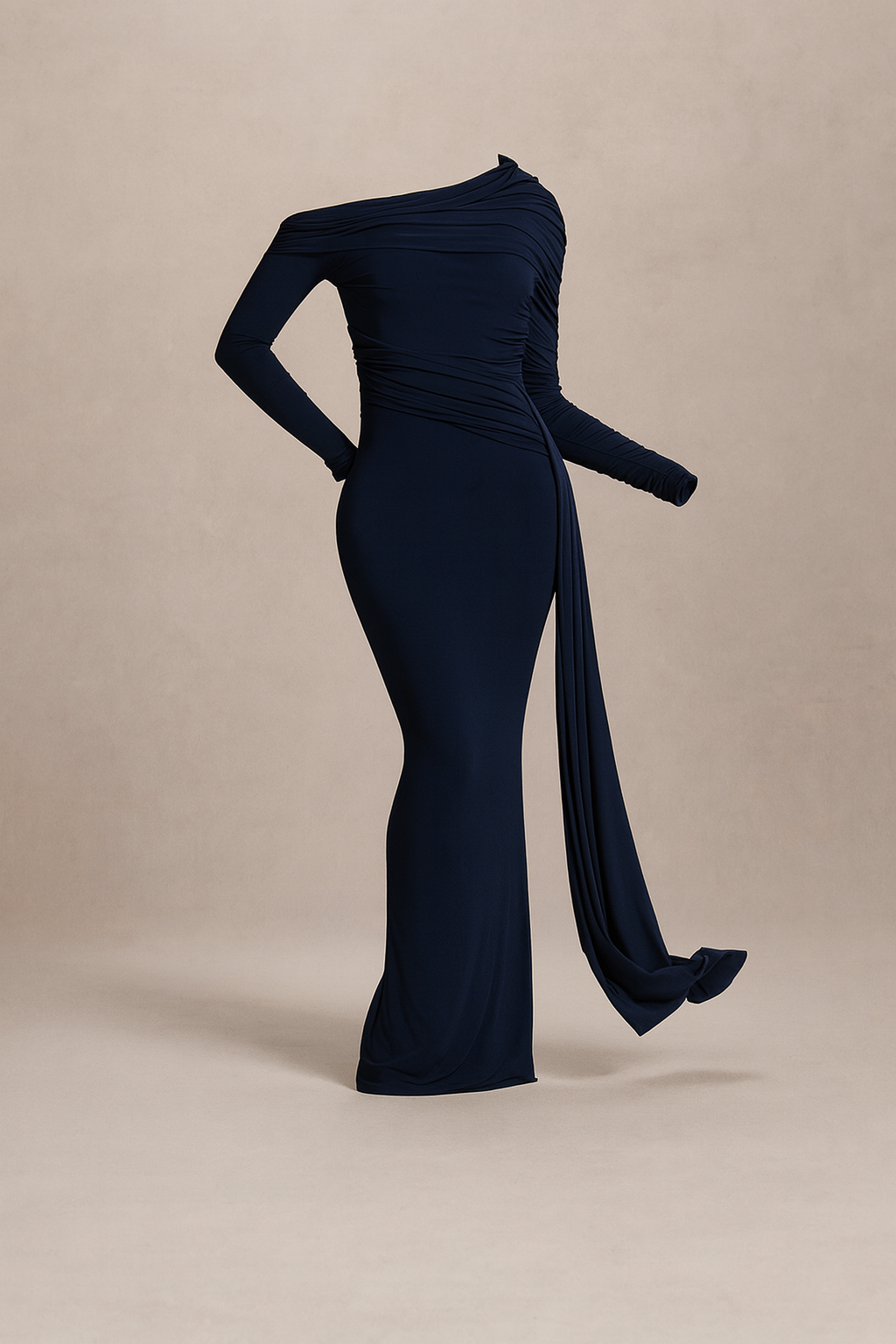 DALIA - Draped Ribbon Dress