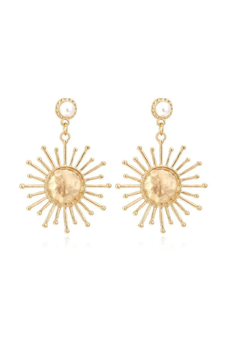 DALIA- Tigerlily Pearl Sun Earrings