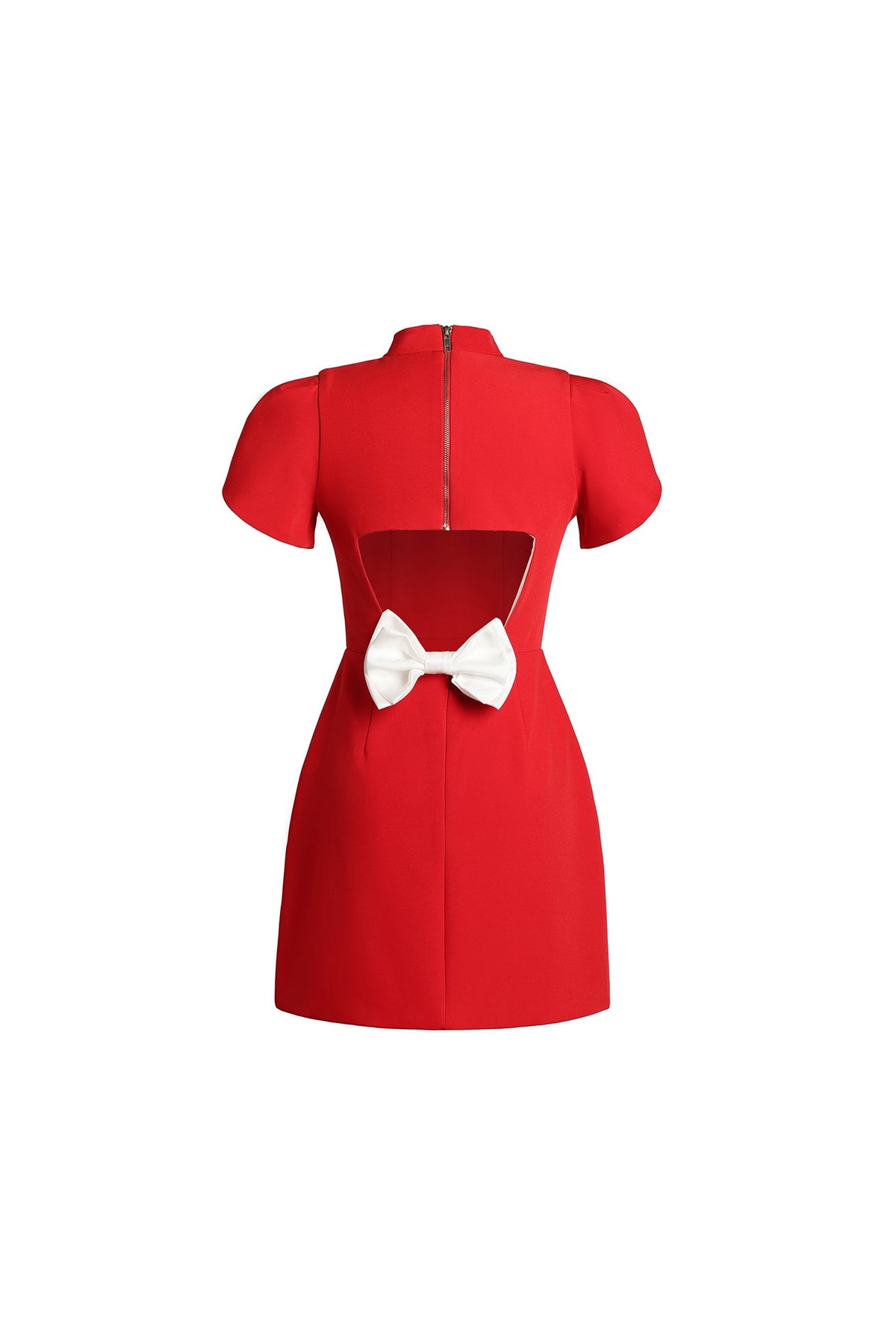 DALIA - Backless Mini Dress - Red