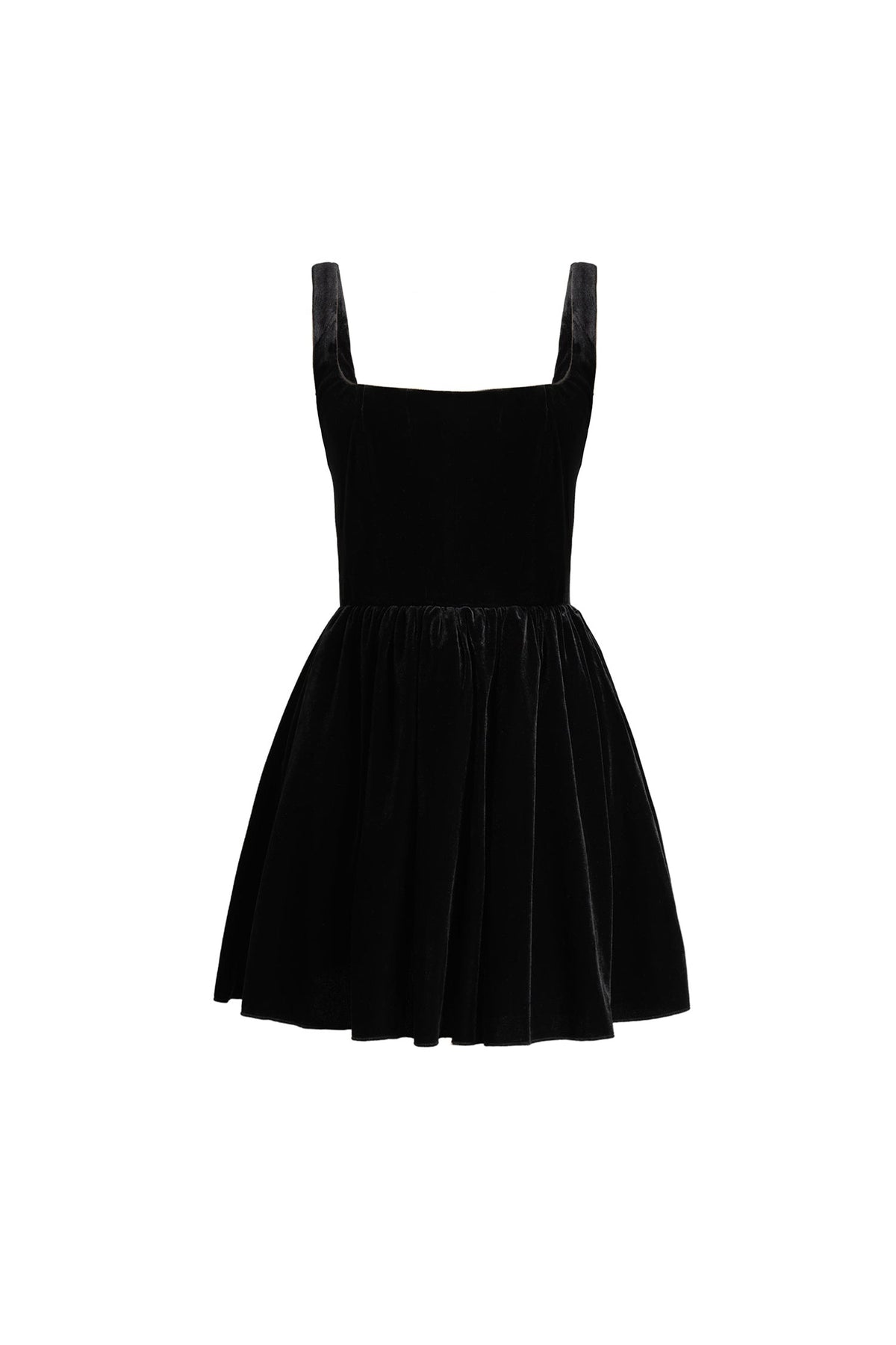 DALIA - Velvet Mini Dress - Black