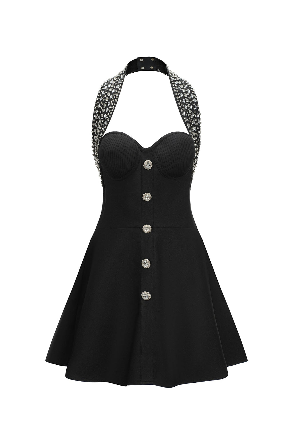 DALIA - Halter Strapless Sleeveless Mini Dress