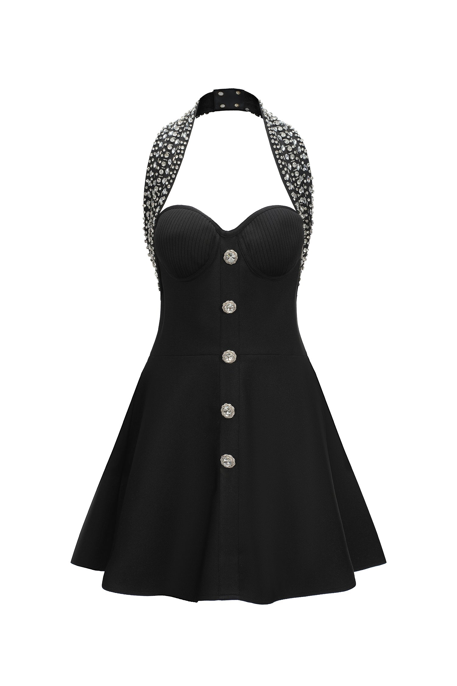 DALIA - Halter Strapless Sleeveless Mini Dress