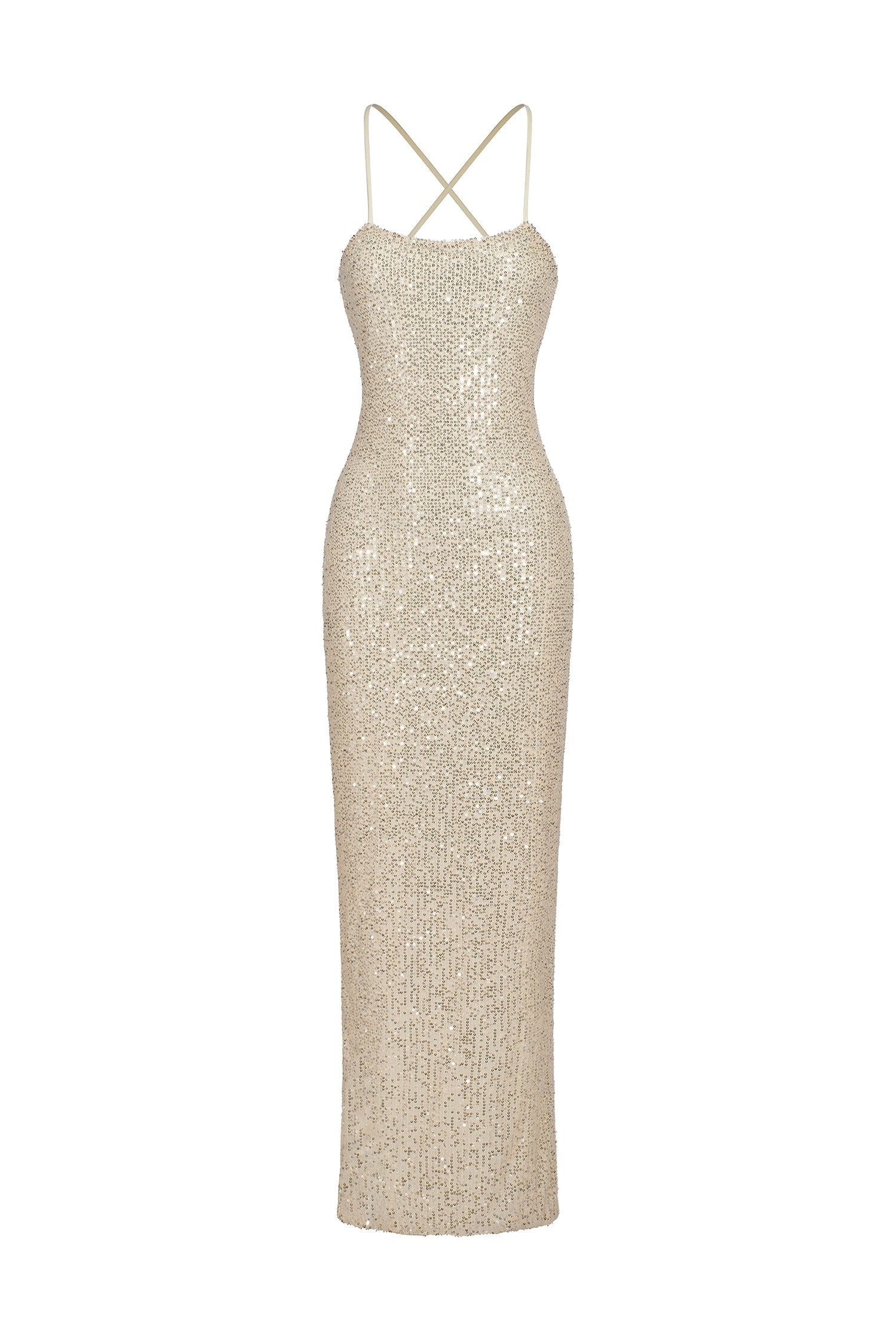 DALIA - Dasaka Backless Saquin Sleeveless Maxi Dress