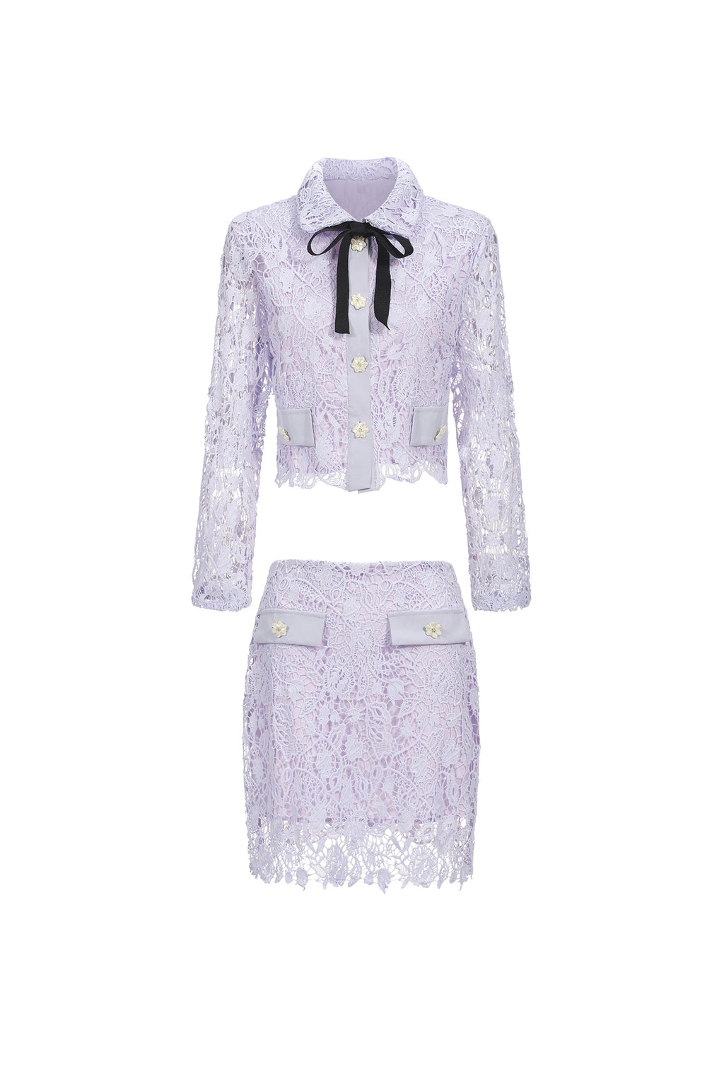 DALIA - Lila Lace Two-Piece Set