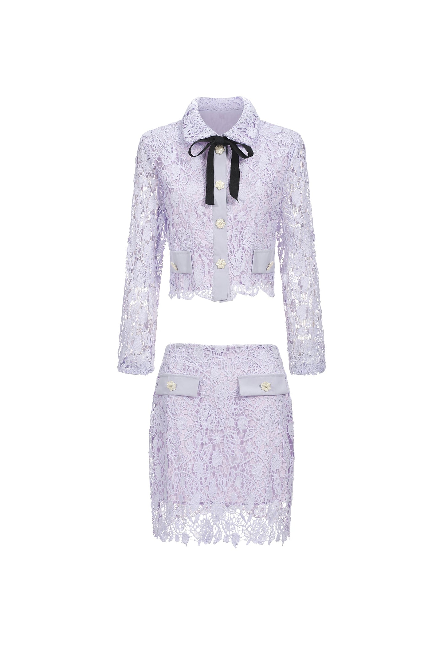 DALIA - Lila Lace Two-Piece Set