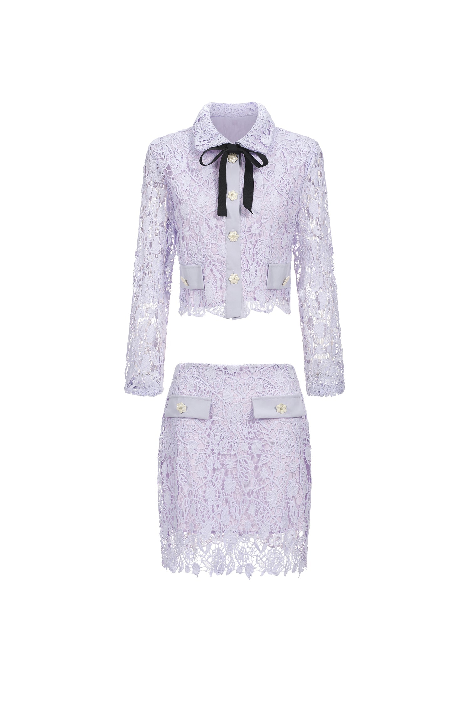 DALIA - Lila Lace Two-Piece Set