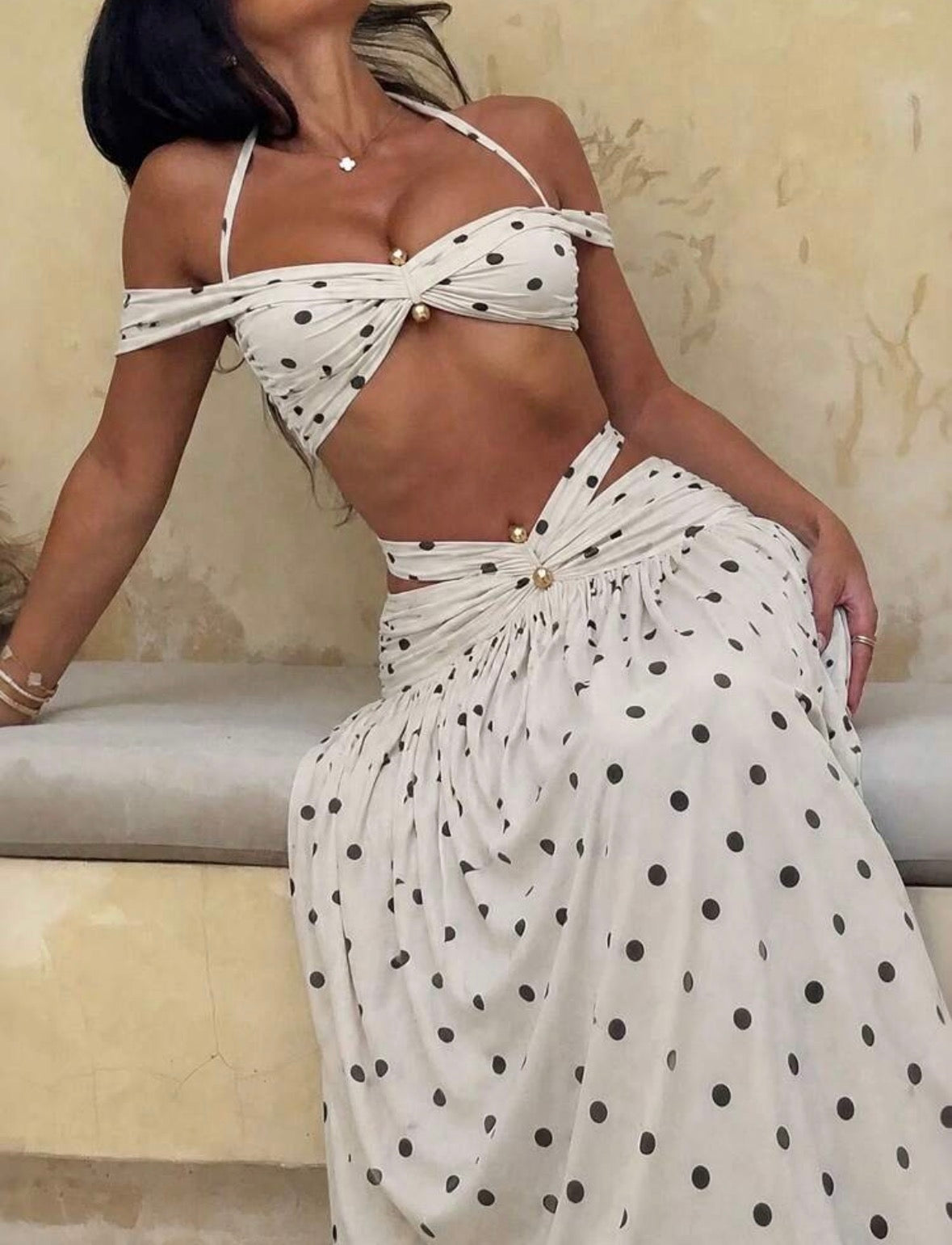 DALIA - Dreamy Maxi Dress - Polka Dot