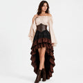 DALIA – Gothic Ruffle Halloween Costume - Cream & Brown