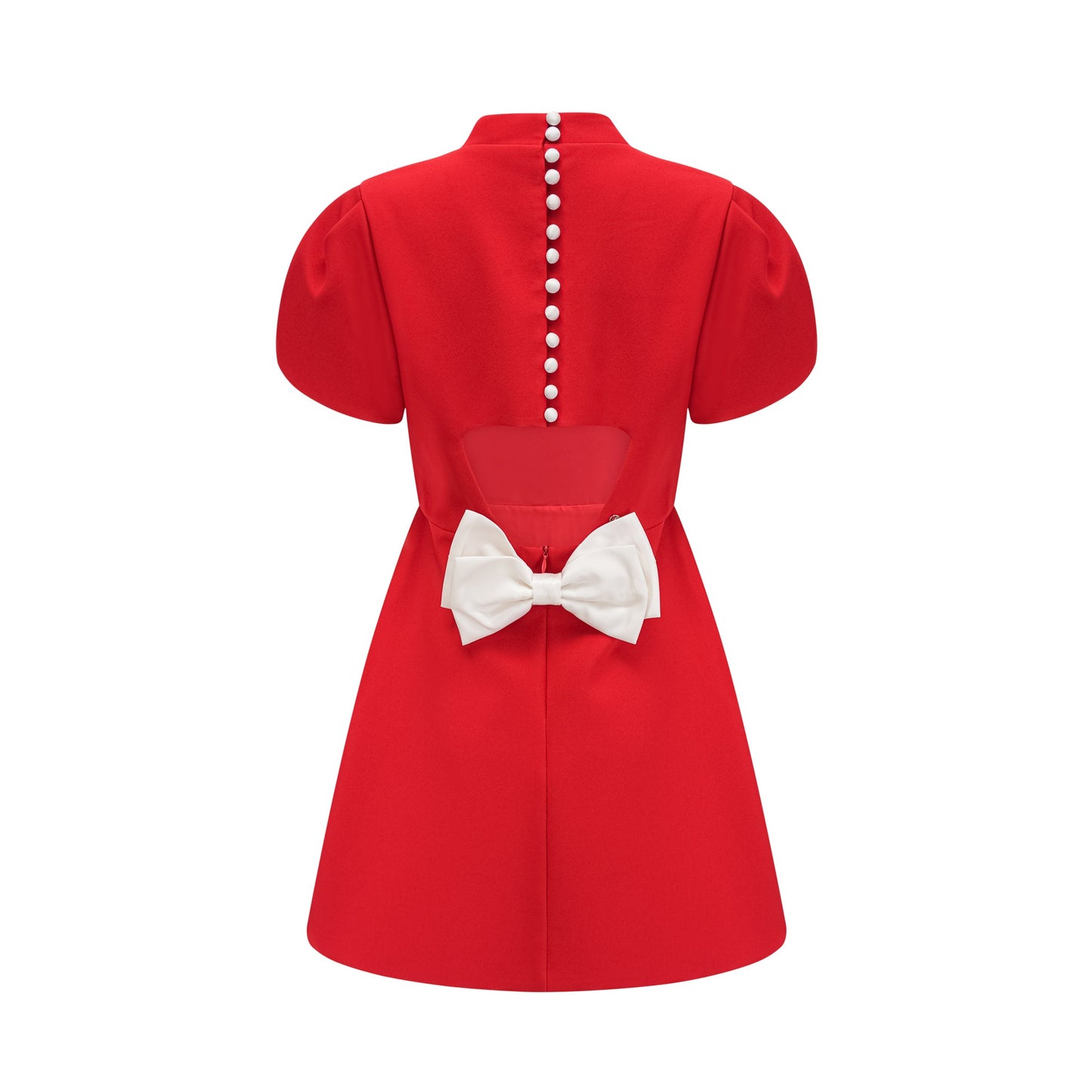 DALIA - Red Bow Mini Dress