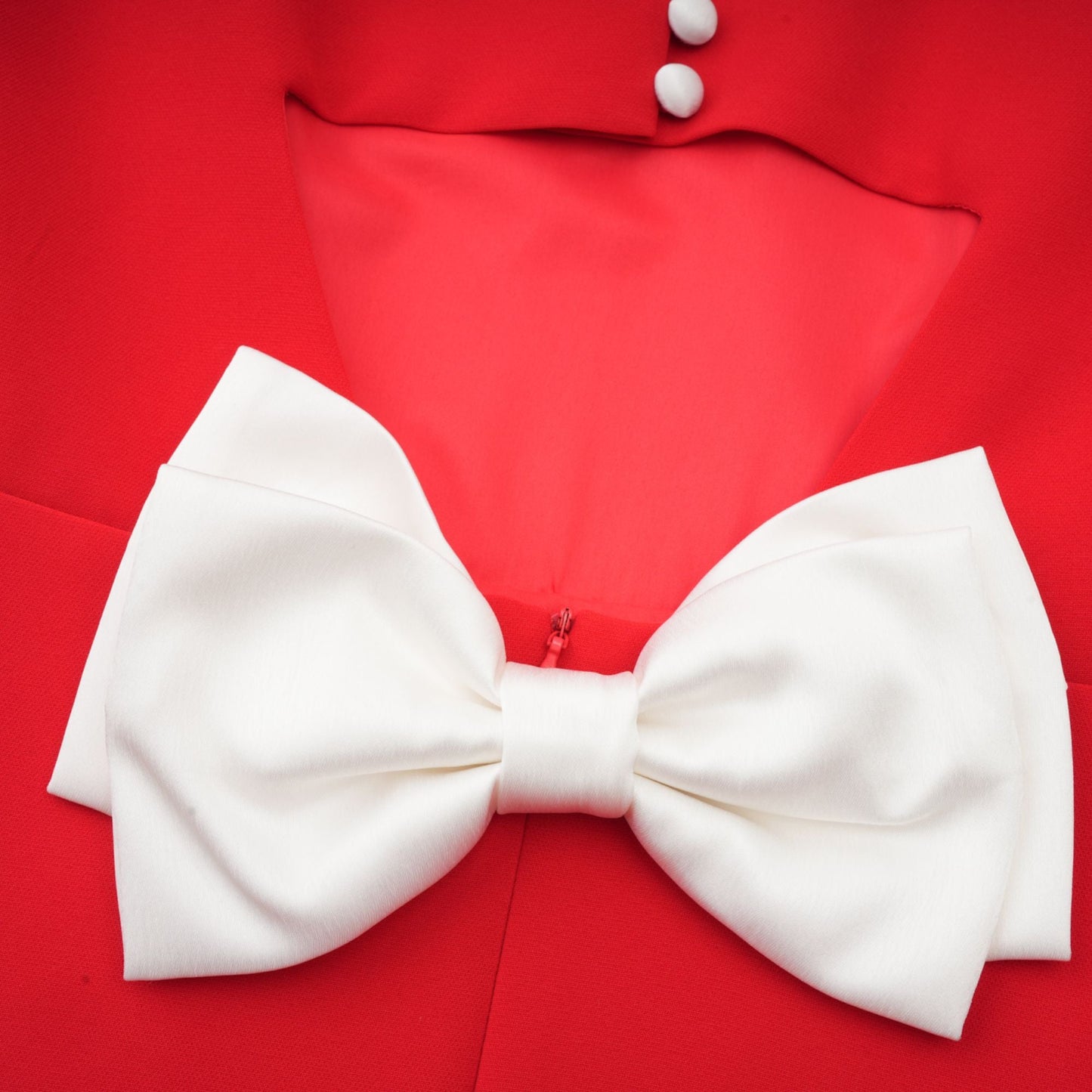 DALIA - Red Bow Mini Dress