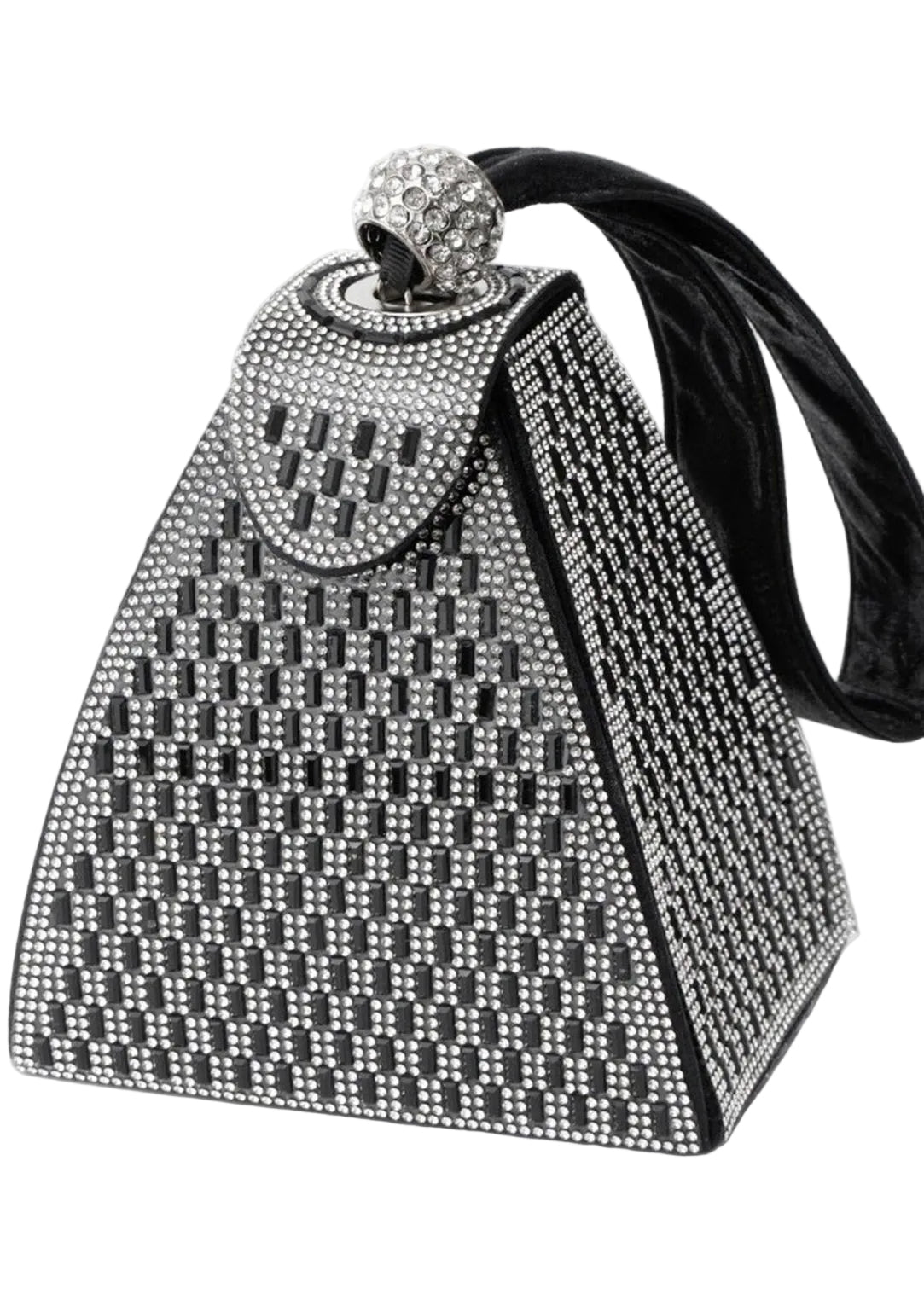 DALIA - Rhinestone-embellished Pyramid Handbag