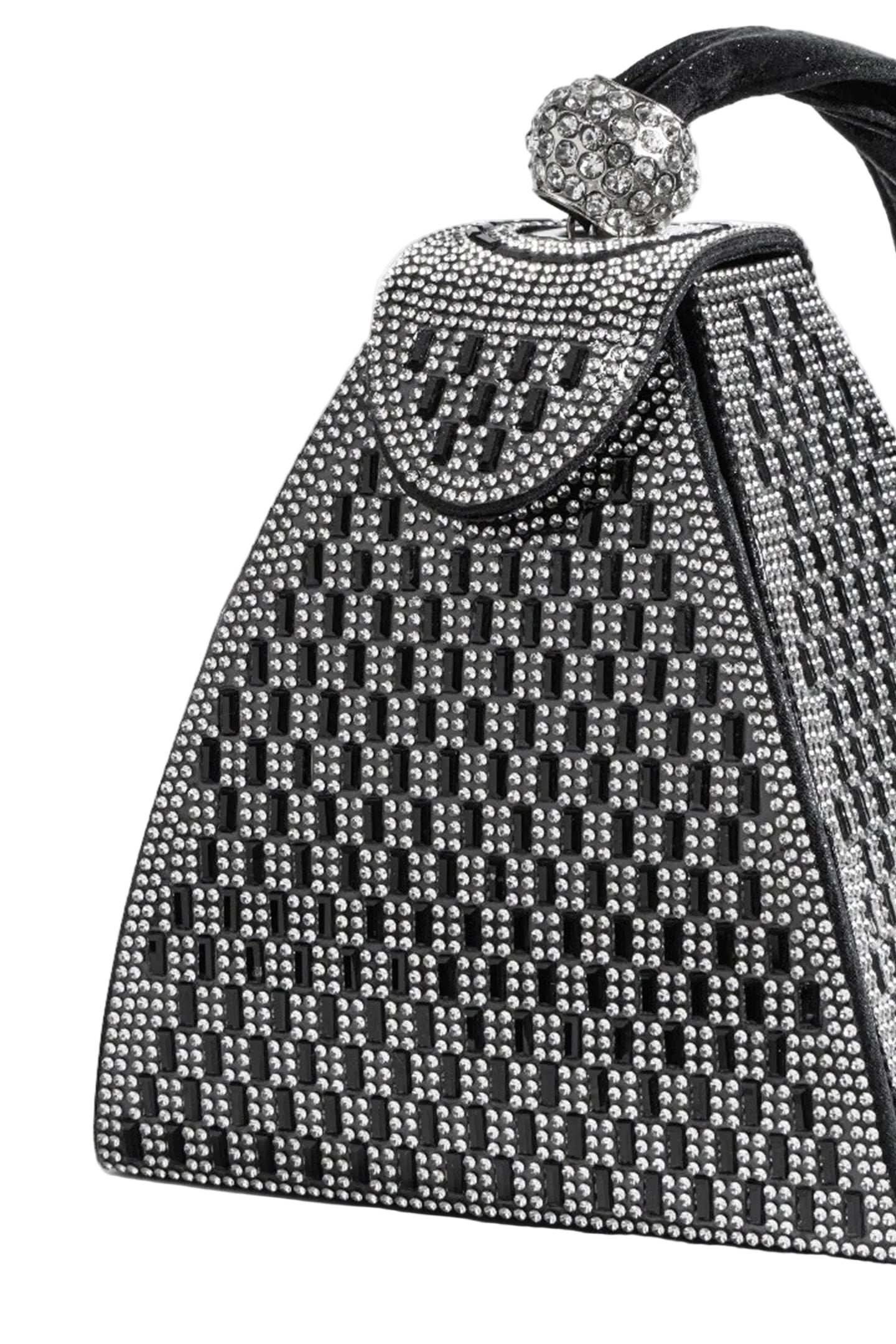 DALIA - Rhinestone-embellished Pyramid Handbag