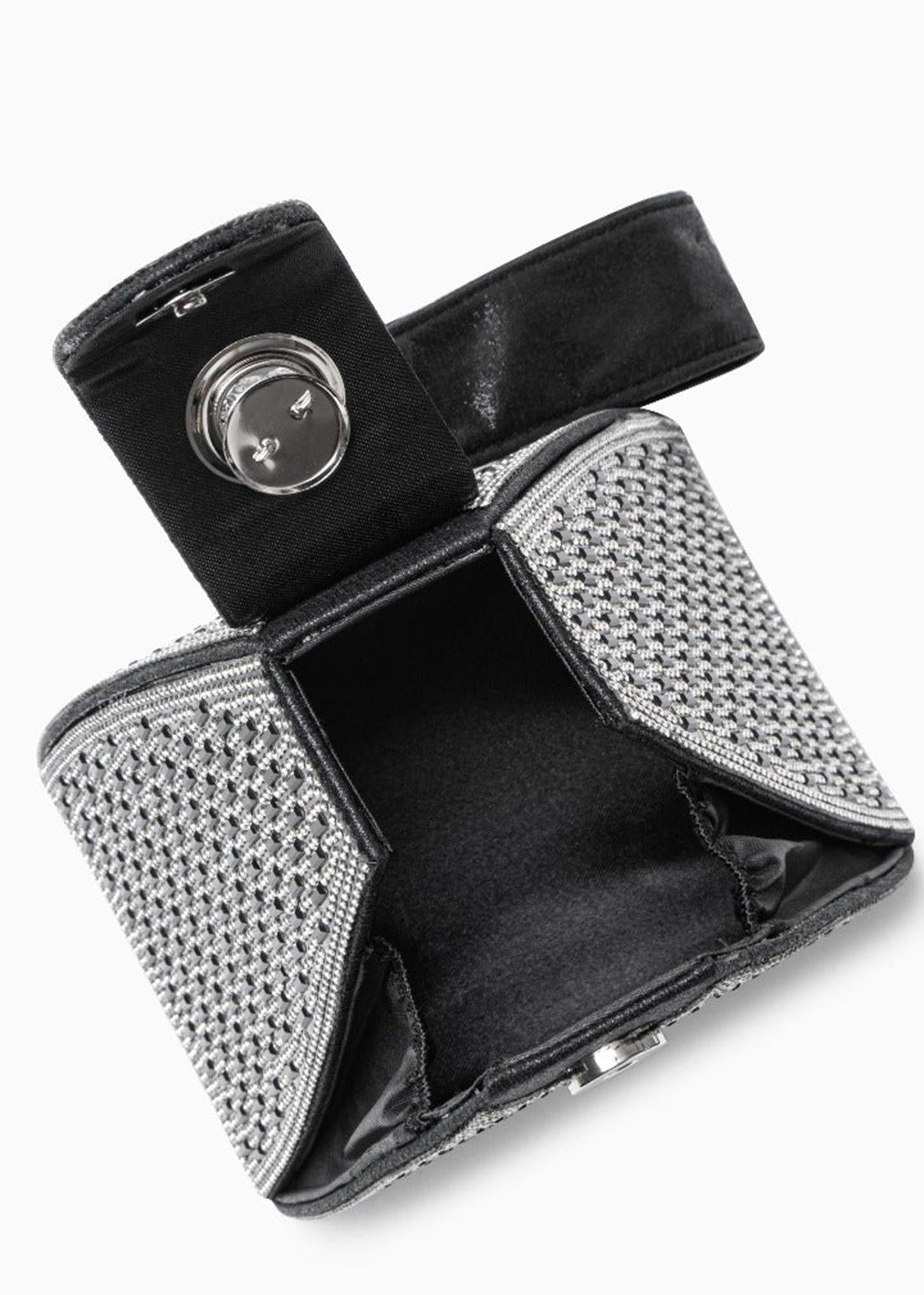 Torebka piramida Aelunara zdobiona kryształkami